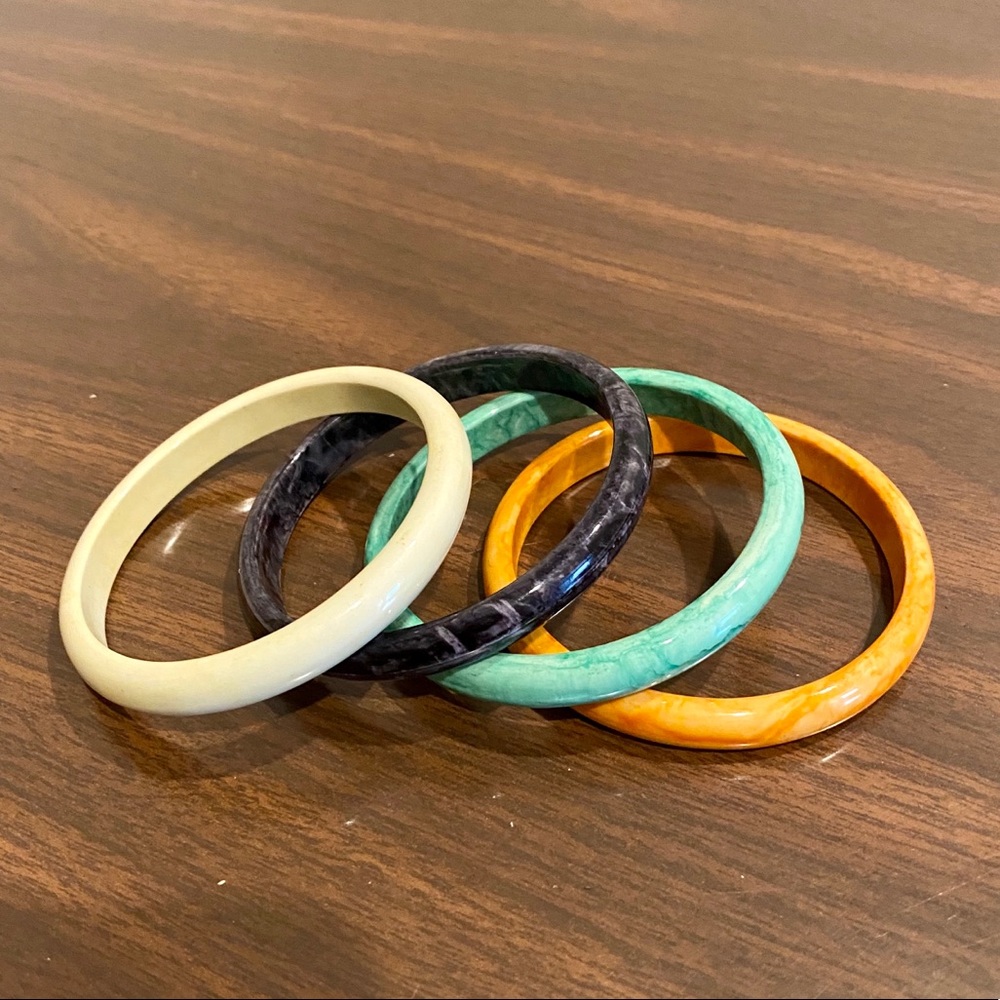 "Marbleized" Stacking Bracelets - Set of 4!!! - Picture 4 of 7